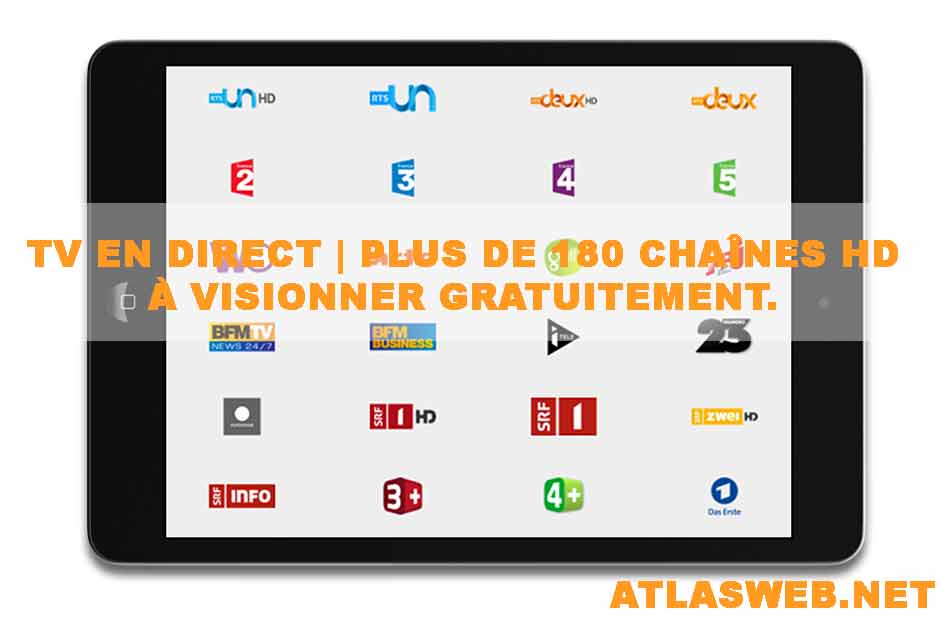 TV en direct Plus de 180 chaînes HD à visionner gratuitement.