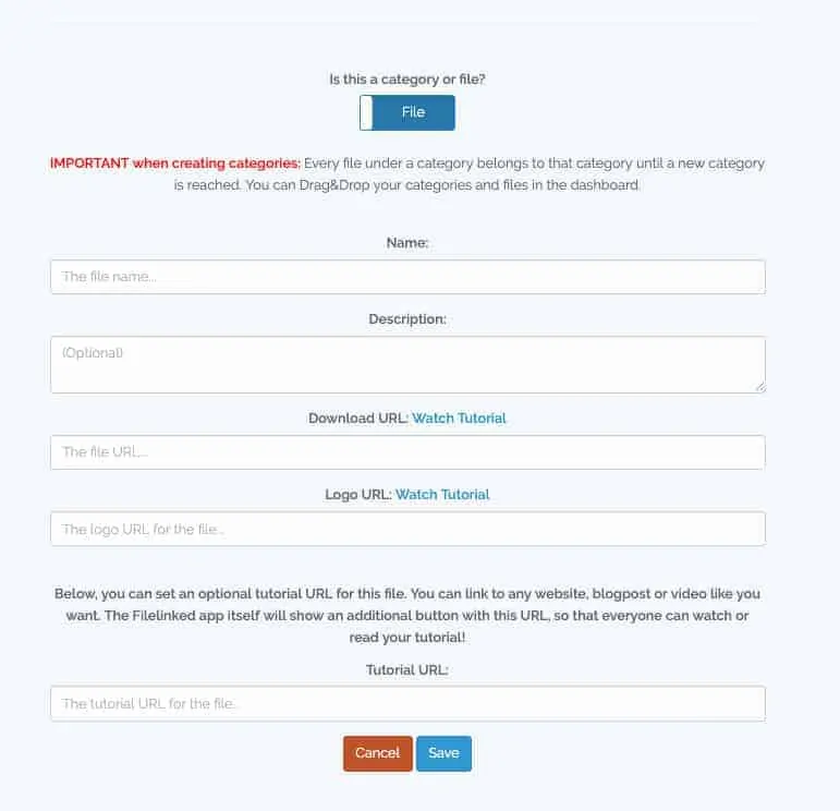 filelinked add link