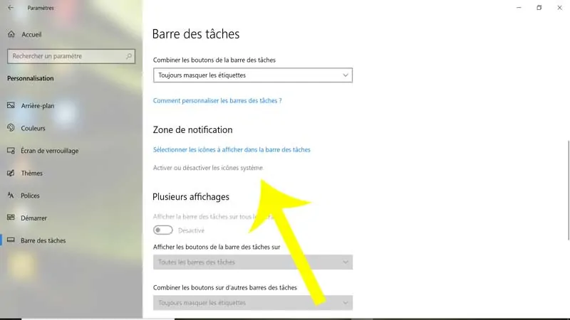 windows icone batterie