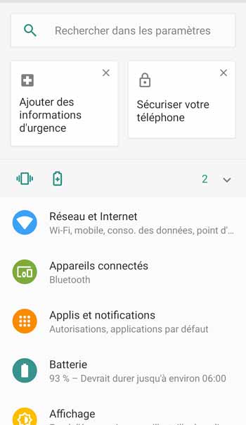 android setting