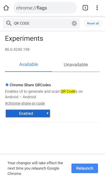 google chrome qr