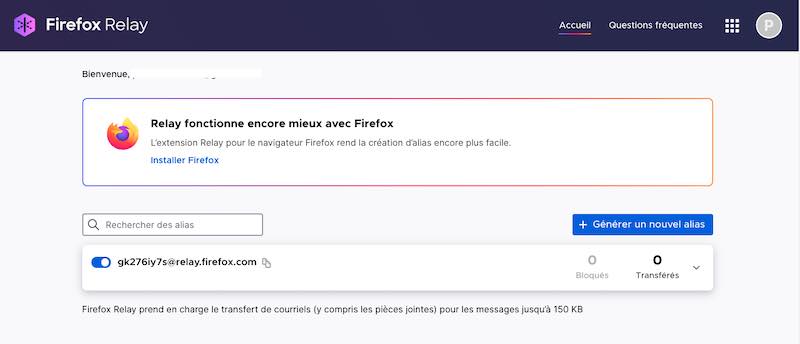 Firefox Relay mail