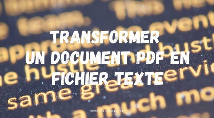 Transformer un document PDF en fichier texte